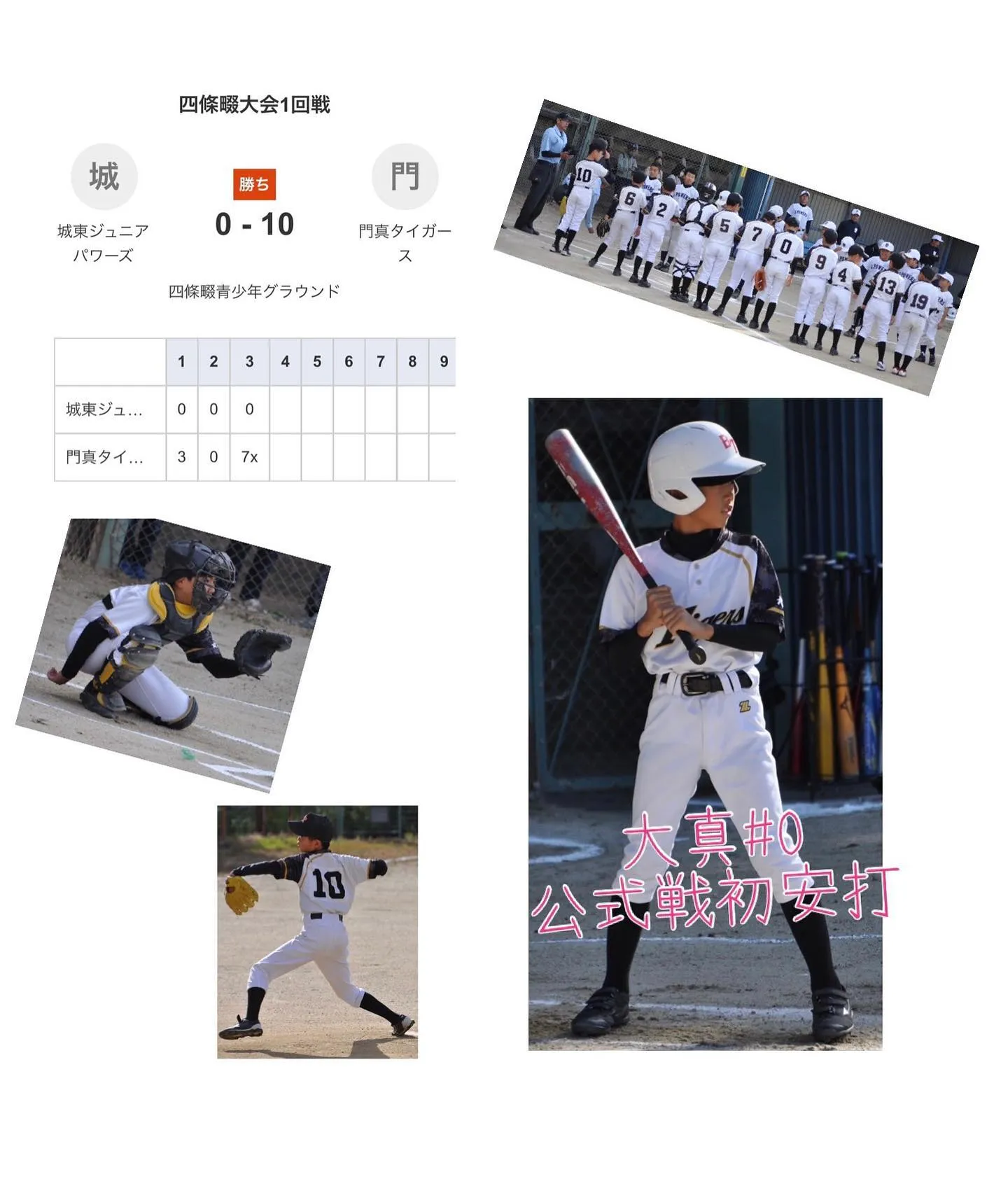#門真タイガース 10/28.29結果